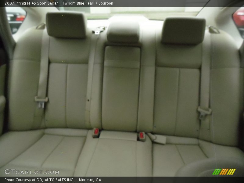 Twilight Blue Pearl / Bourbon 2007 Infiniti M 45 Sport Sedan