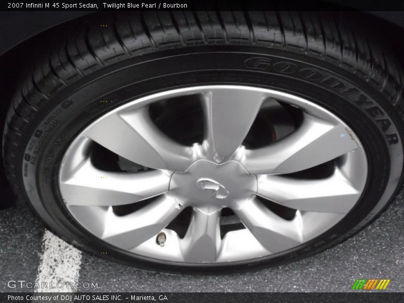 Twilight Blue Pearl / Bourbon 2007 Infiniti M 45 Sport Sedan