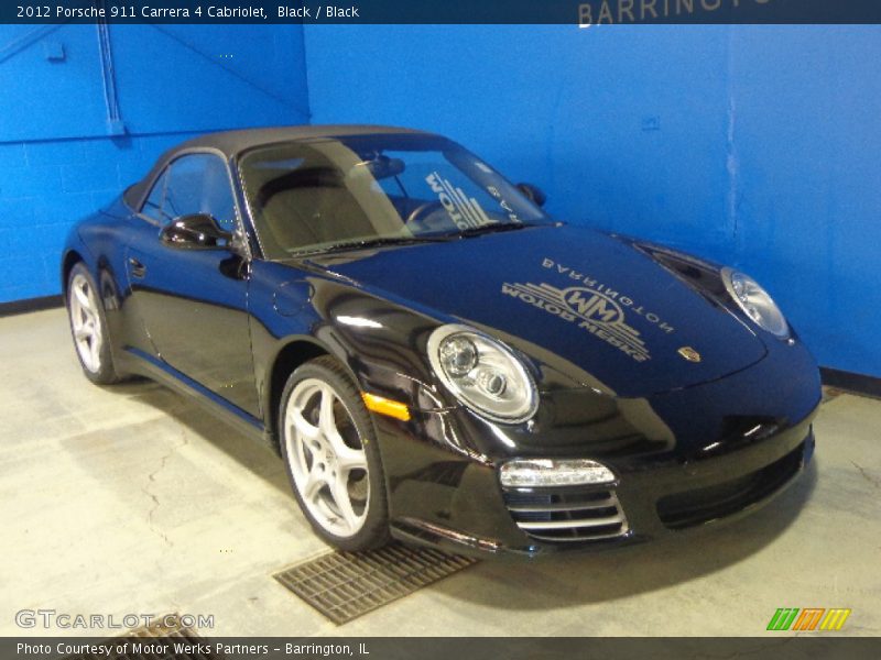 Black / Black 2012 Porsche 911 Carrera 4 Cabriolet