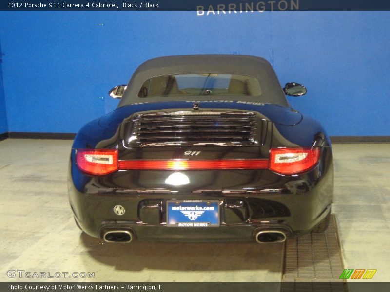 Black / Black 2012 Porsche 911 Carrera 4 Cabriolet