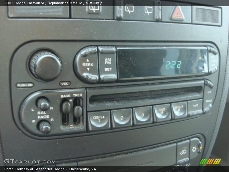 Aquamarine Metallic / Mist Gray 2002 Dodge Caravan SE