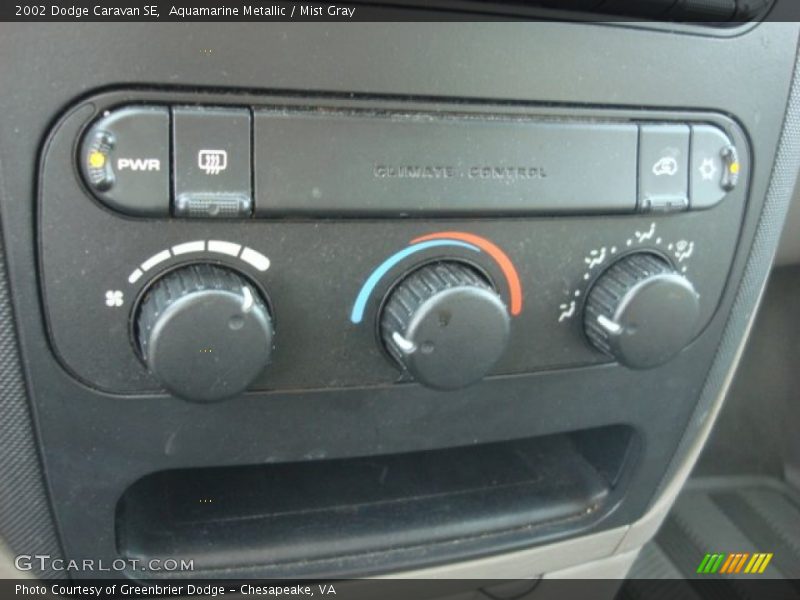 Aquamarine Metallic / Mist Gray 2002 Dodge Caravan SE