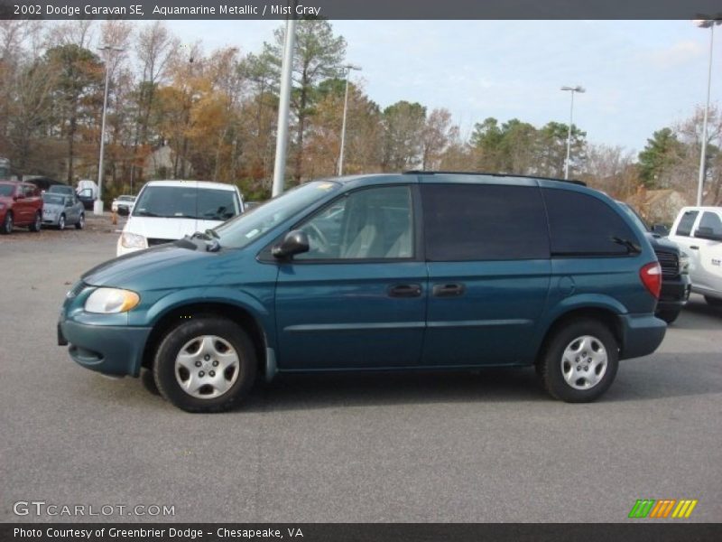 Aquamarine Metallic / Mist Gray 2002 Dodge Caravan SE