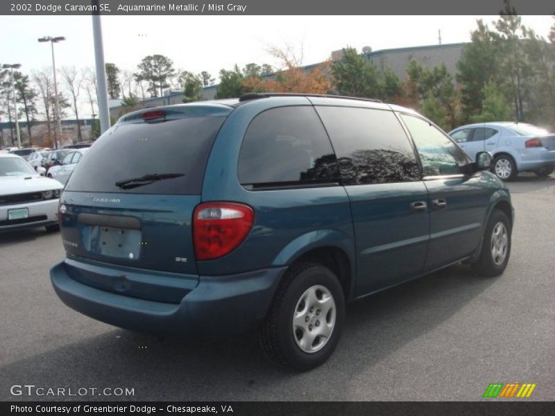 Aquamarine Metallic / Mist Gray 2002 Dodge Caravan SE