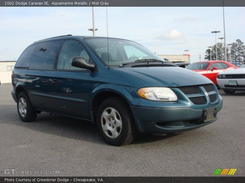 Aquamarine Metallic / Mist Gray 2002 Dodge Caravan SE