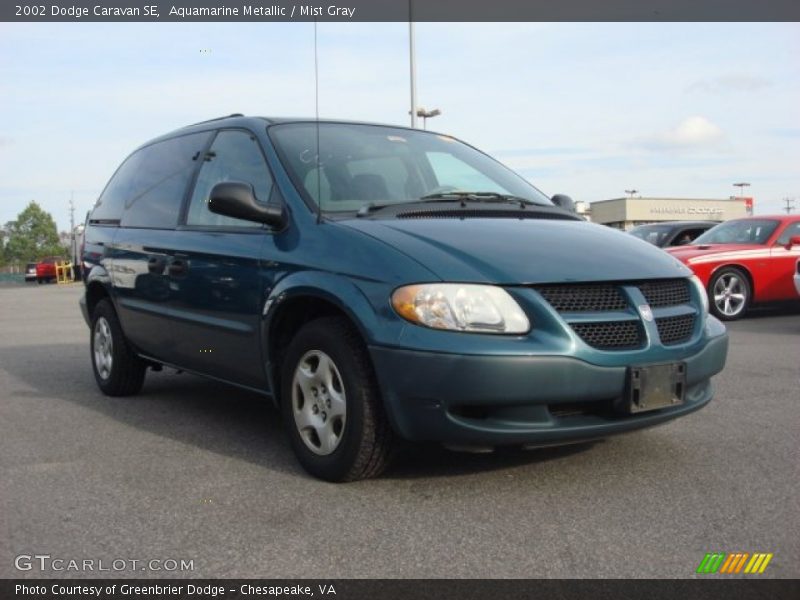 Aquamarine Metallic / Mist Gray 2002 Dodge Caravan SE