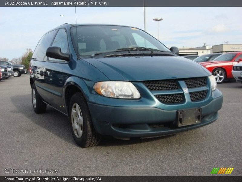 Aquamarine Metallic / Mist Gray 2002 Dodge Caravan SE