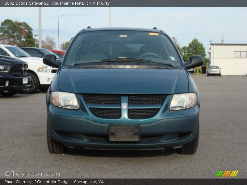 Aquamarine Metallic / Mist Gray 2002 Dodge Caravan SE