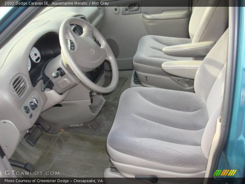 Aquamarine Metallic / Mist Gray 2002 Dodge Caravan SE