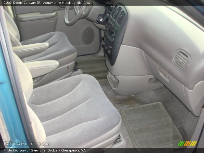 Aquamarine Metallic / Mist Gray 2002 Dodge Caravan SE