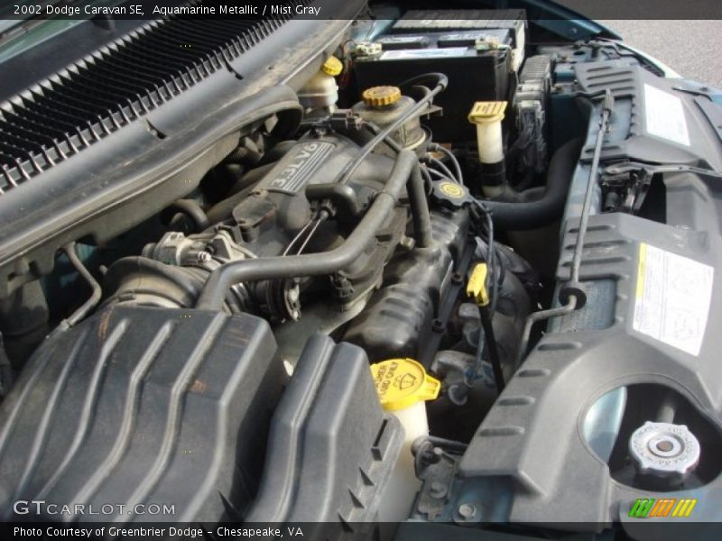 Aquamarine Metallic / Mist Gray 2002 Dodge Caravan SE