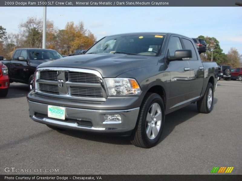 Mineral Gray Metallic / Dark Slate/Medium Graystone 2009 Dodge Ram 1500 SLT Crew Cab
