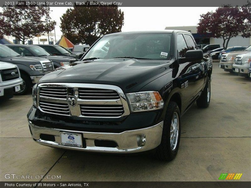 Black / Black/Diesel Gray 2013 Ram 1500 Lone Star Crew Cab