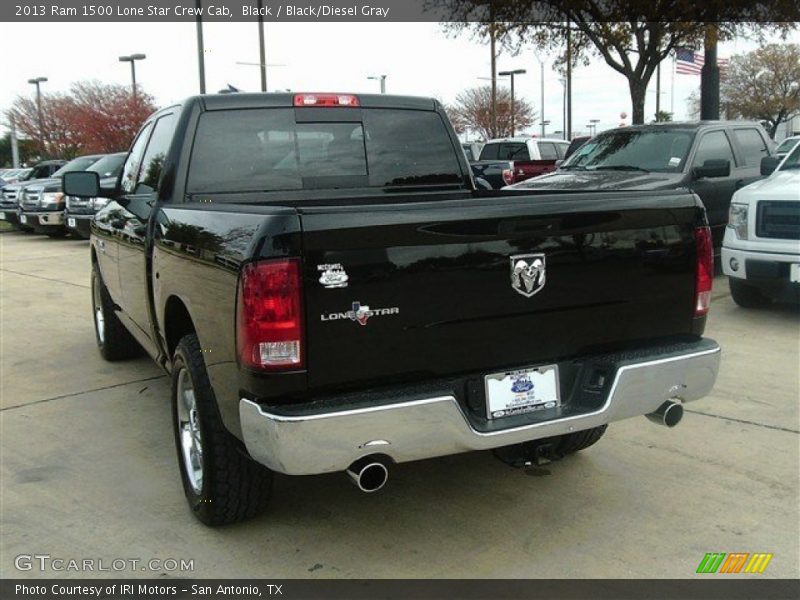 Black / Black/Diesel Gray 2013 Ram 1500 Lone Star Crew Cab