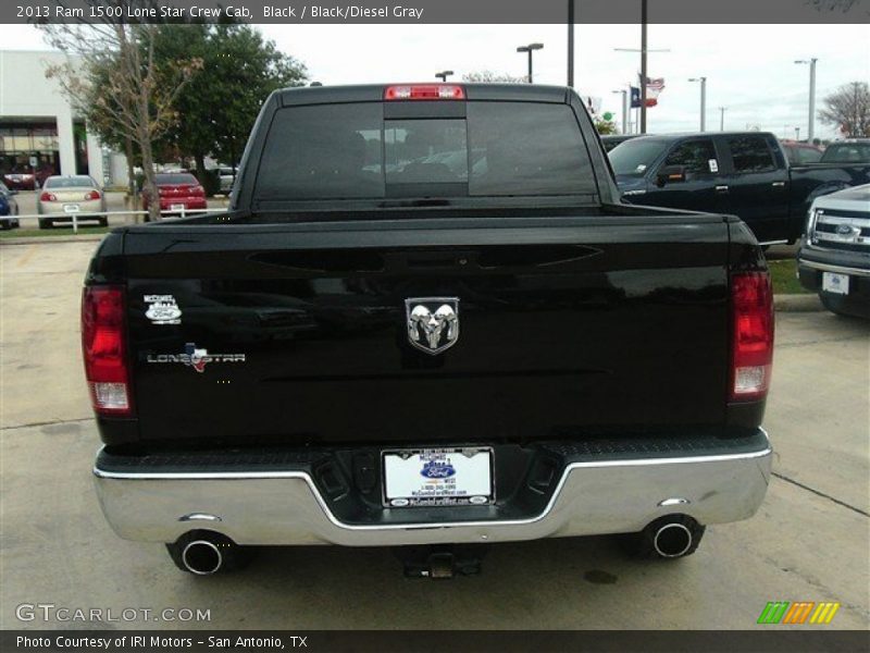 Black / Black/Diesel Gray 2013 Ram 1500 Lone Star Crew Cab