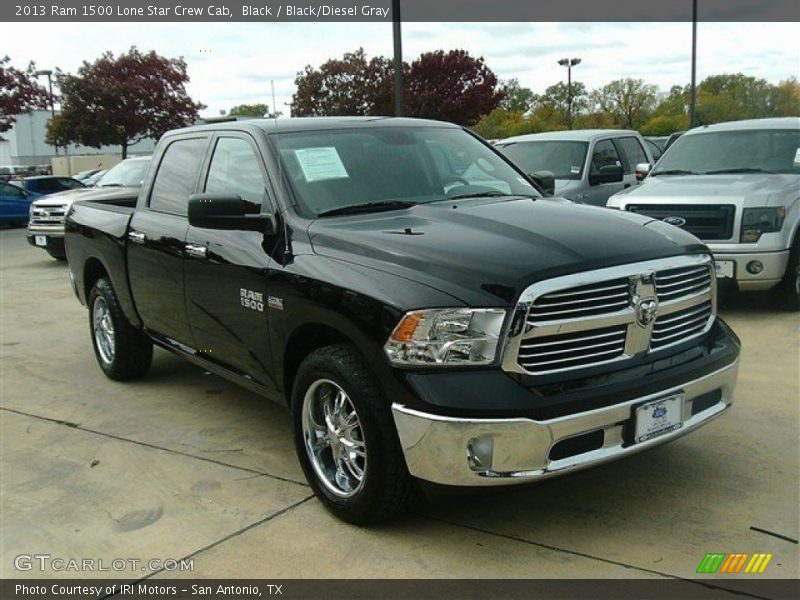 Black / Black/Diesel Gray 2013 Ram 1500 Lone Star Crew Cab