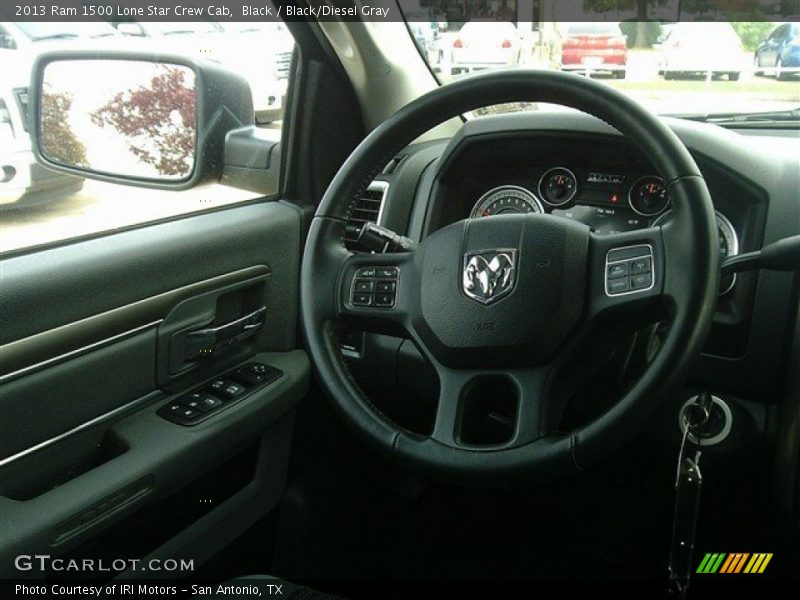 Black / Black/Diesel Gray 2013 Ram 1500 Lone Star Crew Cab