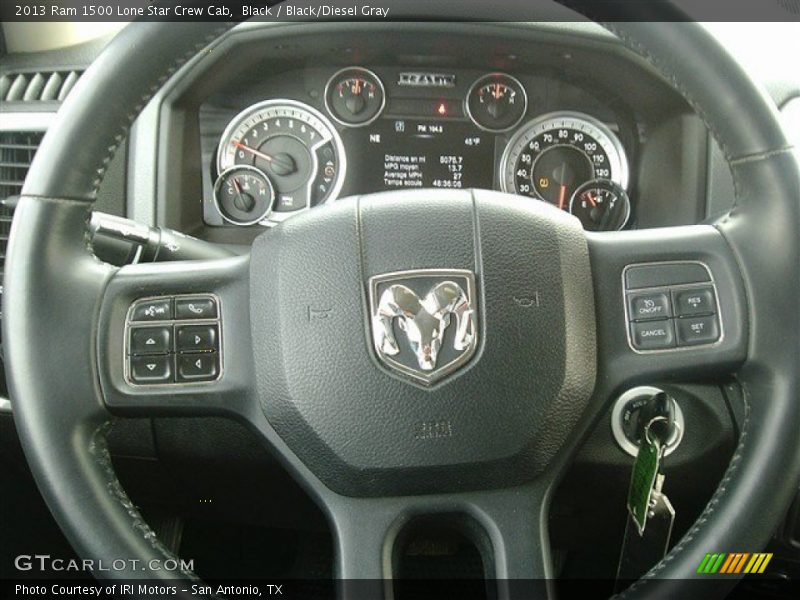 Black / Black/Diesel Gray 2013 Ram 1500 Lone Star Crew Cab