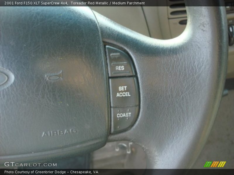 Toreador Red Metallic / Medium Parchment 2001 Ford F150 XLT SuperCrew 4x4