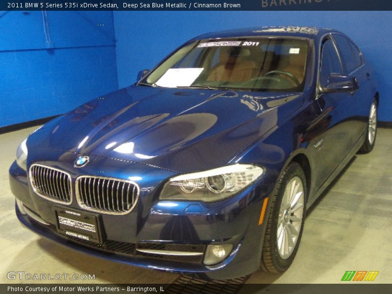 Deep Sea Blue Metallic / Cinnamon Brown 2011 BMW 5 Series 535i xDrive Sedan