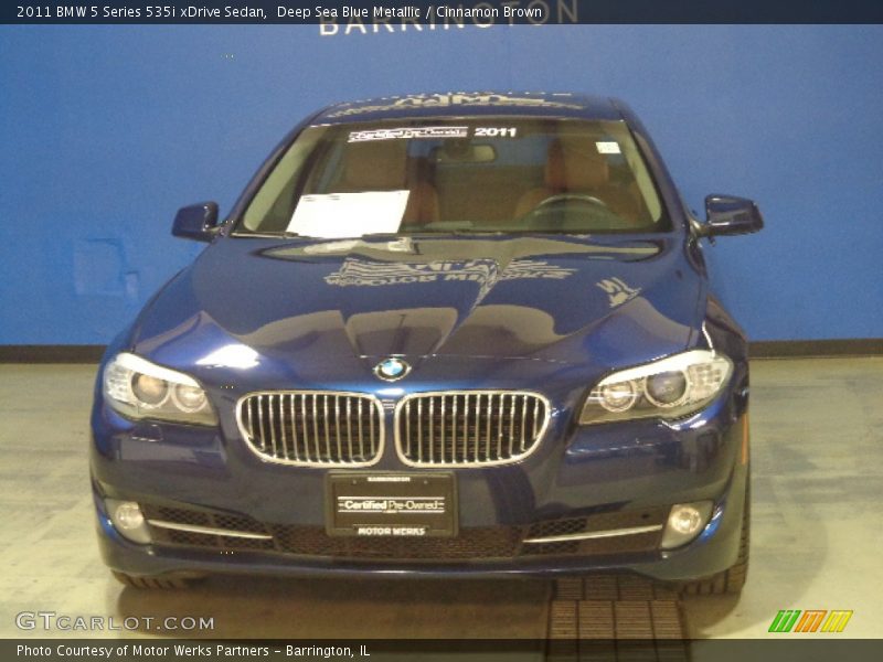 Deep Sea Blue Metallic / Cinnamon Brown 2011 BMW 5 Series 535i xDrive Sedan