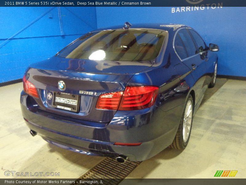 Deep Sea Blue Metallic / Cinnamon Brown 2011 BMW 5 Series 535i xDrive Sedan