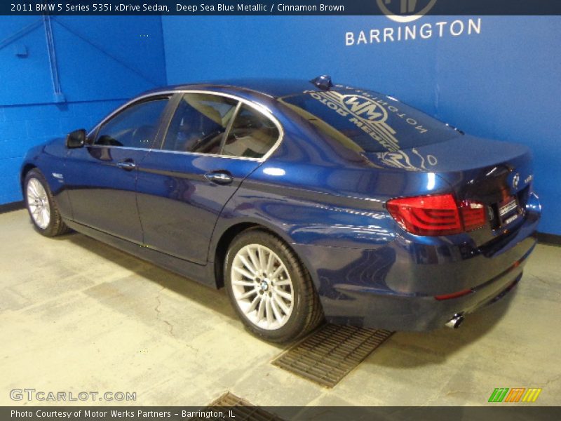 Deep Sea Blue Metallic / Cinnamon Brown 2011 BMW 5 Series 535i xDrive Sedan