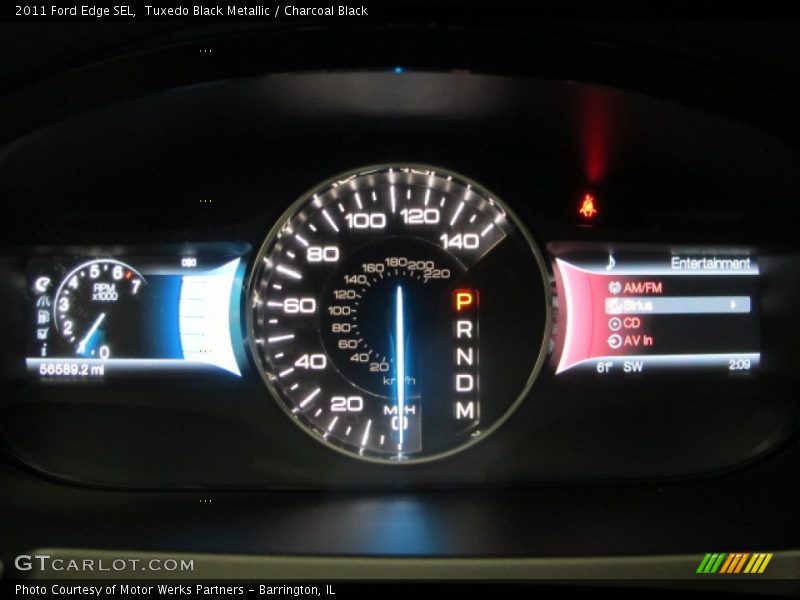 Tuxedo Black Metallic / Charcoal Black 2011 Ford Edge SEL