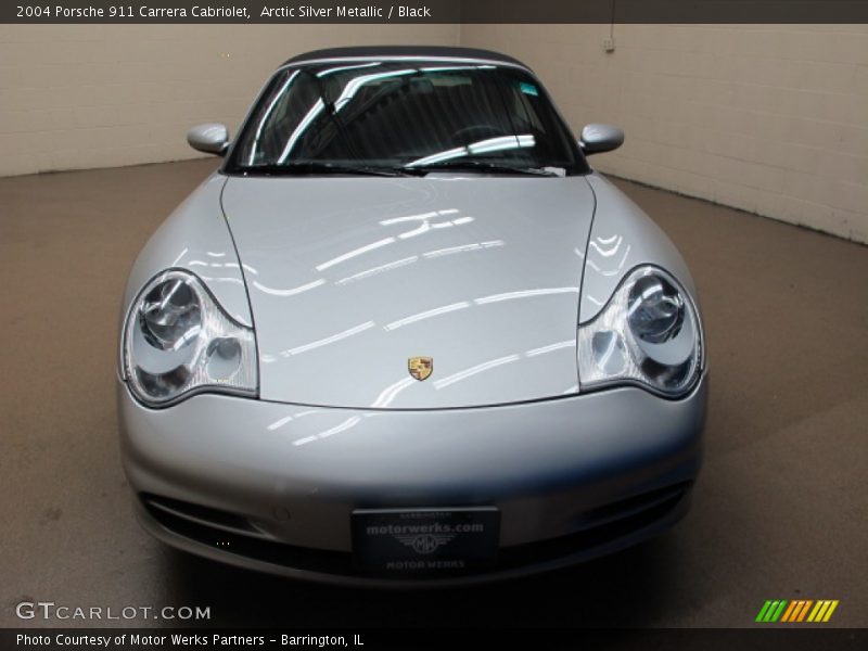 Arctic Silver Metallic / Black 2004 Porsche 911 Carrera Cabriolet