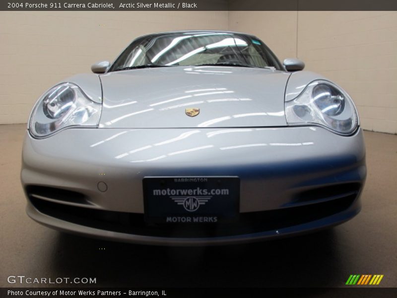 Arctic Silver Metallic / Black 2004 Porsche 911 Carrera Cabriolet