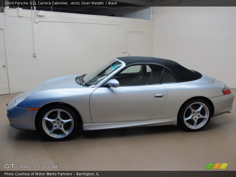 Arctic Silver Metallic / Black 2004 Porsche 911 Carrera Cabriolet