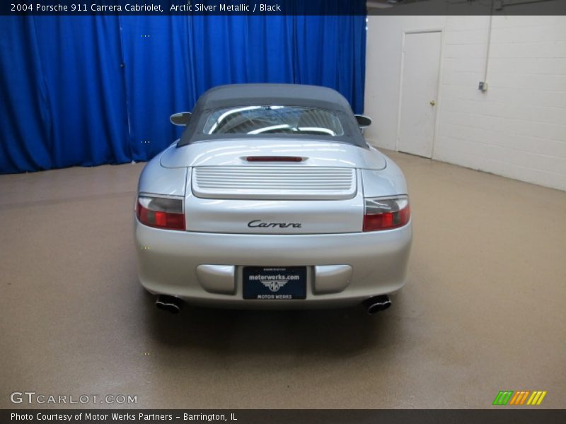 Arctic Silver Metallic / Black 2004 Porsche 911 Carrera Cabriolet