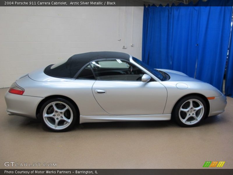 Arctic Silver Metallic / Black 2004 Porsche 911 Carrera Cabriolet