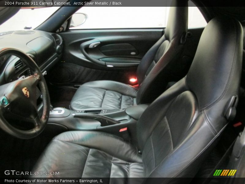 Arctic Silver Metallic / Black 2004 Porsche 911 Carrera Cabriolet