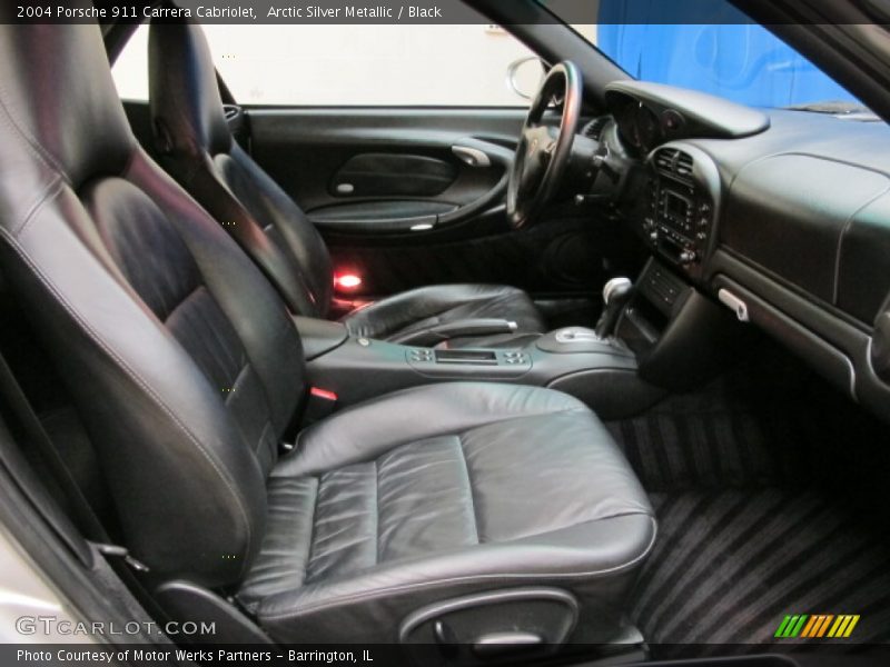Arctic Silver Metallic / Black 2004 Porsche 911 Carrera Cabriolet