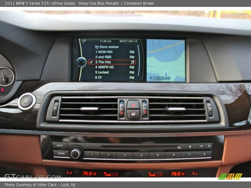 Deep Sea Blue Metallic / Cinnamon Brown 2011 BMW 5 Series 535i xDrive Sedan