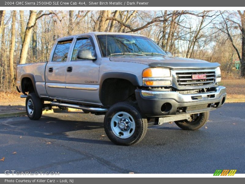 Silver Birch Metallic / Dark Pewter 2004 GMC Sierra 2500HD SLE Crew Cab 4x4