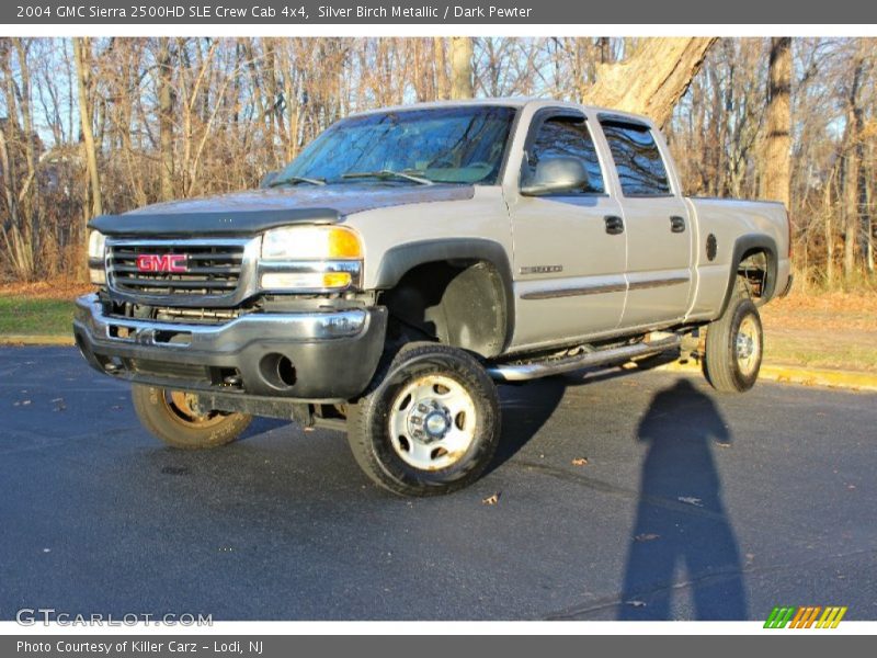 Silver Birch Metallic / Dark Pewter 2004 GMC Sierra 2500HD SLE Crew Cab 4x4