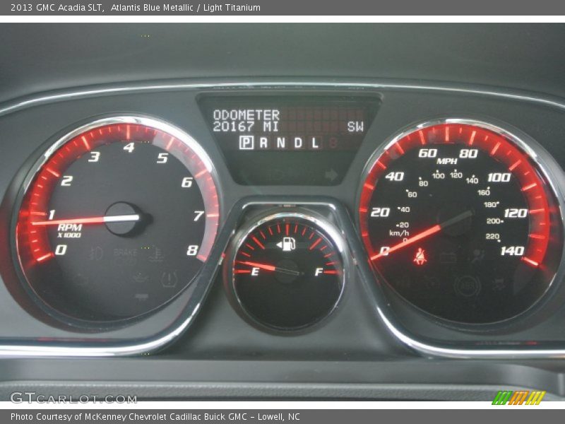 Atlantis Blue Metallic / Light Titanium 2013 GMC Acadia SLT