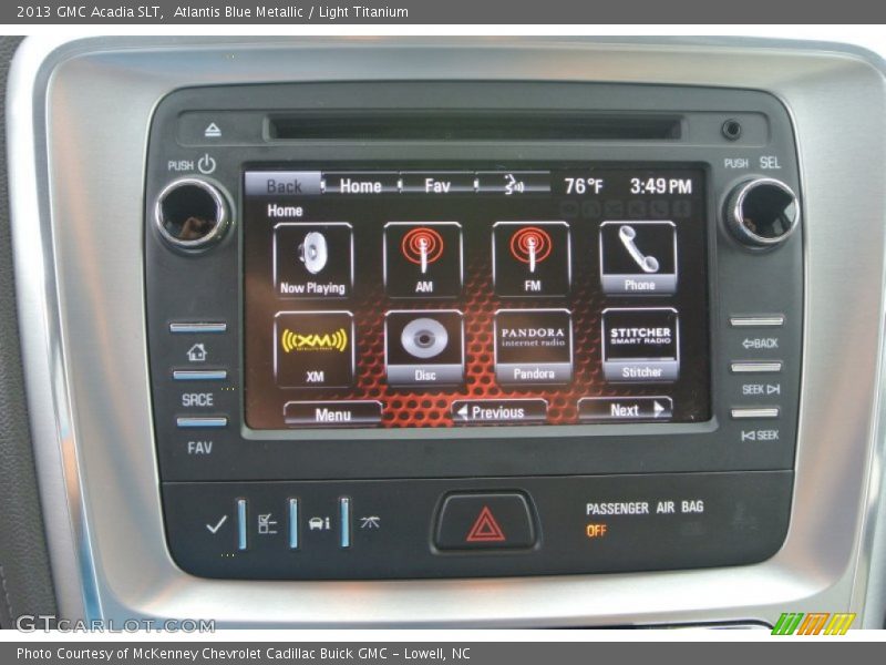 Atlantis Blue Metallic / Light Titanium 2013 GMC Acadia SLT