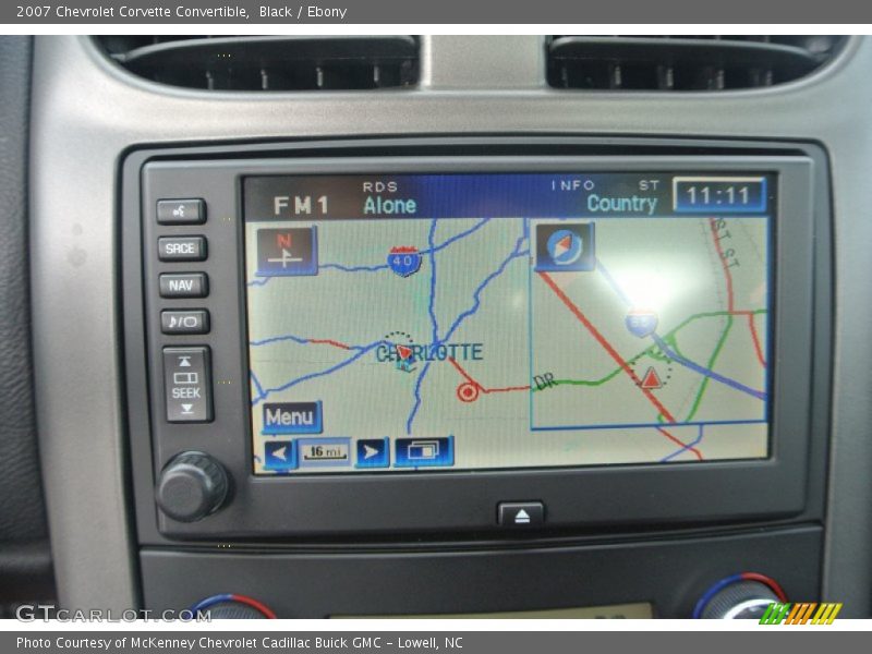 Navigation of 2007 Corvette Convertible