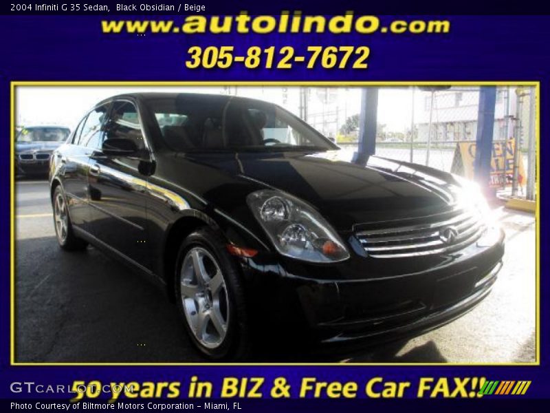 Black Obsidian / Beige 2004 Infiniti G 35 Sedan