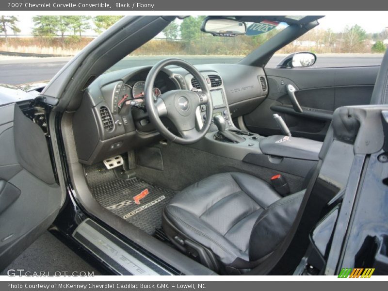 Ebony Interior - 2007 Corvette Convertible 