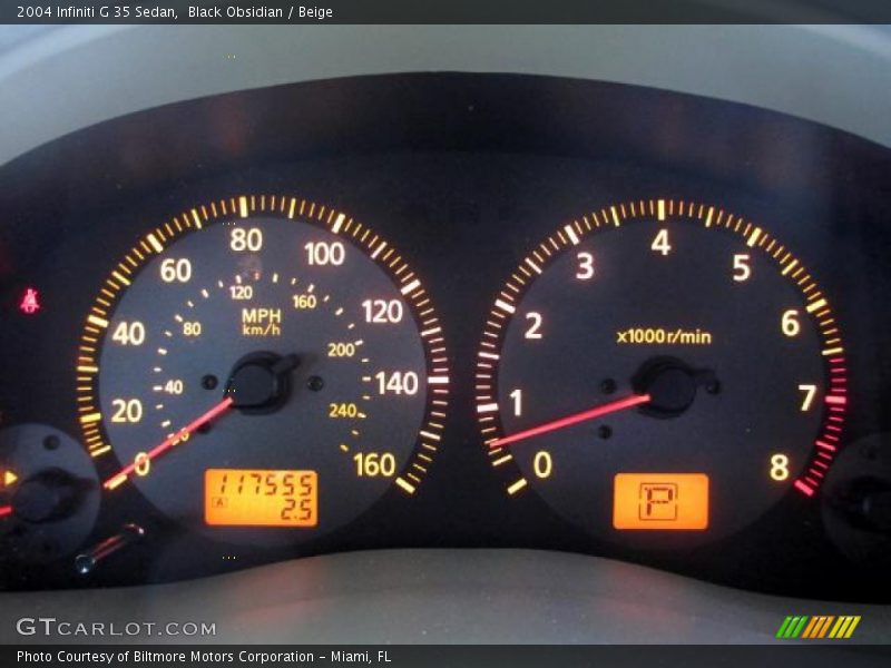 Black Obsidian / Beige 2004 Infiniti G 35 Sedan