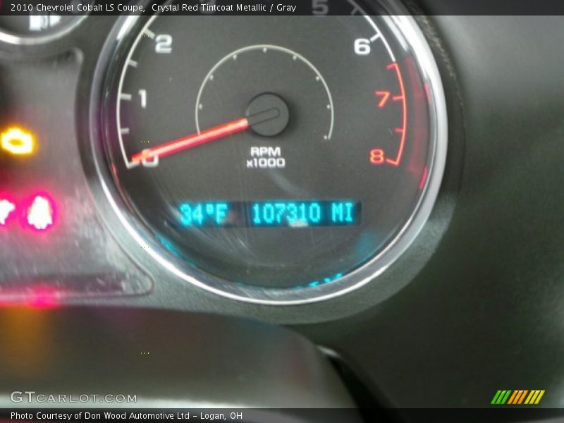 Crystal Red Tintcoat Metallic / Gray 2010 Chevrolet Cobalt LS Coupe