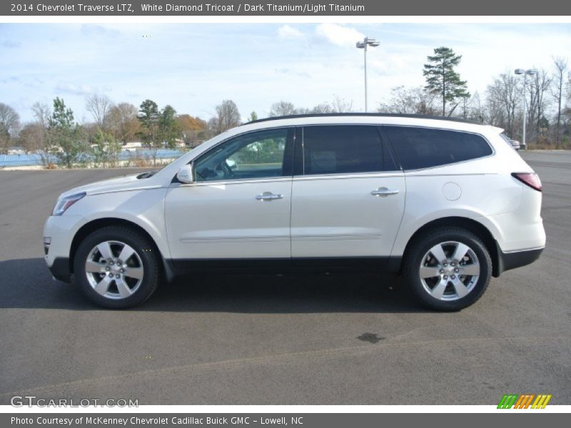 White Diamond Tricoat / Dark Titanium/Light Titanium 2014 Chevrolet Traverse LTZ
