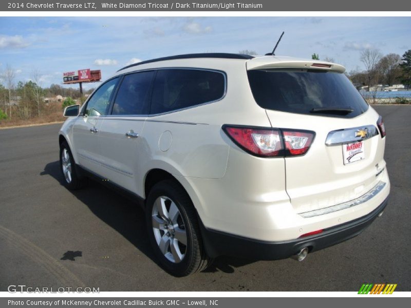 White Diamond Tricoat / Dark Titanium/Light Titanium 2014 Chevrolet Traverse LTZ