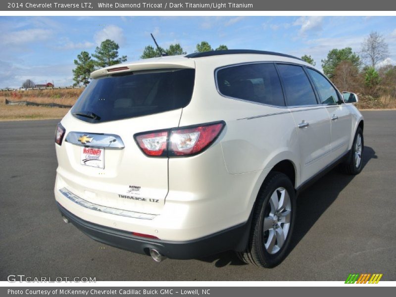 White Diamond Tricoat / Dark Titanium/Light Titanium 2014 Chevrolet Traverse LTZ