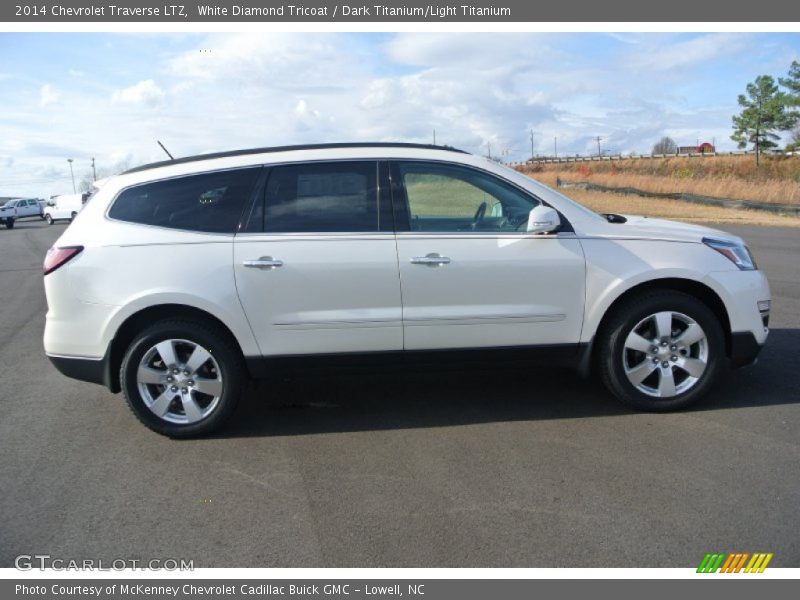 White Diamond Tricoat / Dark Titanium/Light Titanium 2014 Chevrolet Traverse LTZ
