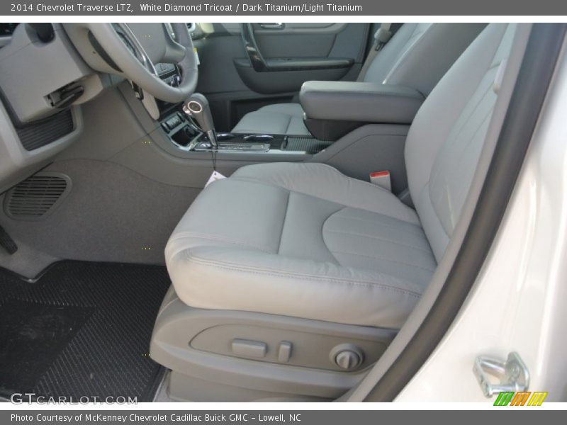 White Diamond Tricoat / Dark Titanium/Light Titanium 2014 Chevrolet Traverse LTZ